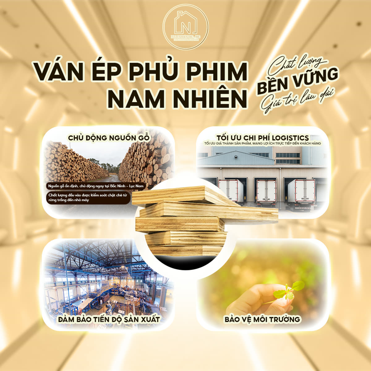 Quy trình sản xuất ván ép phủ phim: từ khúc gỗ đến tấm cốp pha
