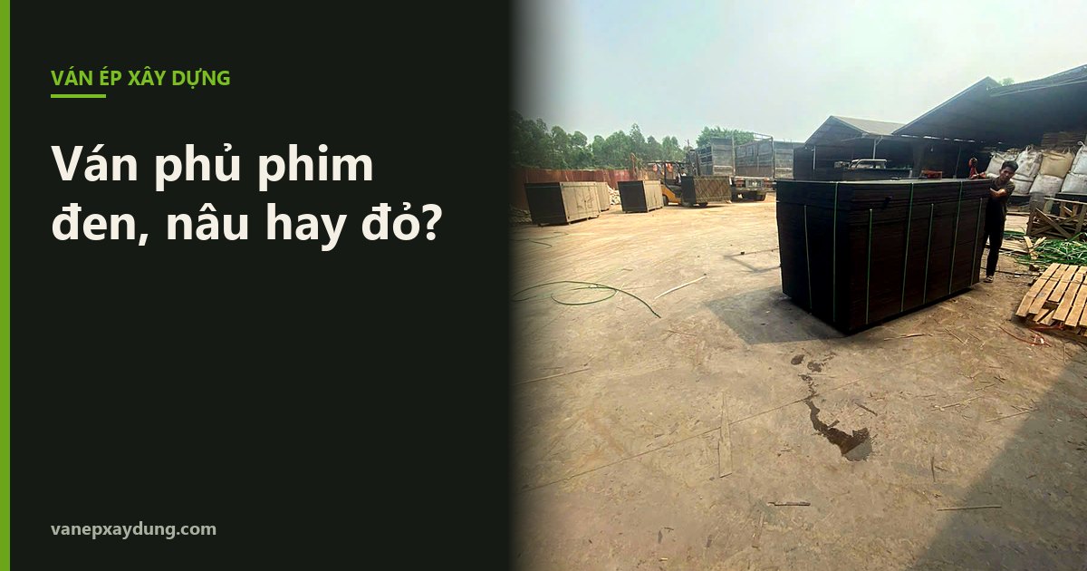 Ván phủ phim màu đen, nâu hay đỏ: khác nhau thế nào, chọn màu nào?